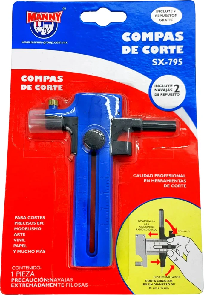 Cuchilla p/Círculos c/2 Navajas de Repuesto MANNY® [Pieza]