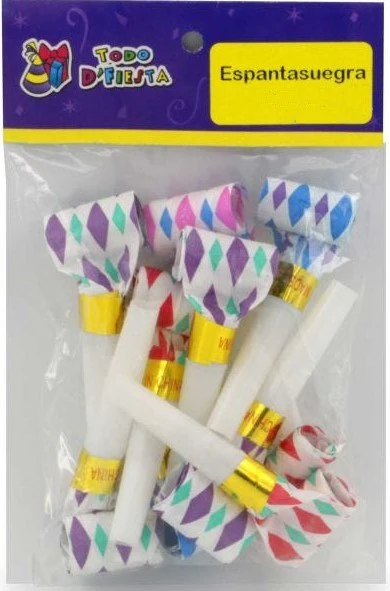 Espanta Suegra Silbatos c/10 D'Fiesta® [Bolsa]