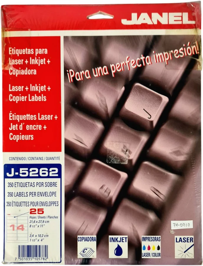 Etiqueta p/Impresora  25hjs Janel® [Sobre] - Image 11
