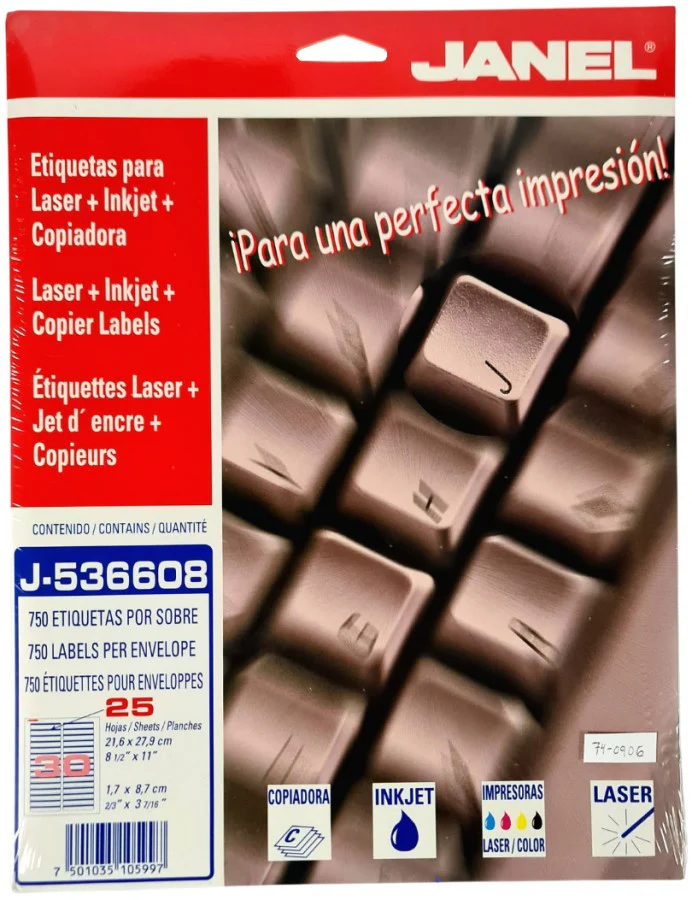 Etiqueta p/Impresora  25hjs Janel® [Sobre] - Image 2