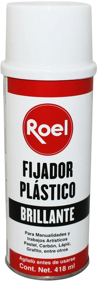 Fijador Plástico Brillante 418ml Roel® M660FP418 [Aerosol]