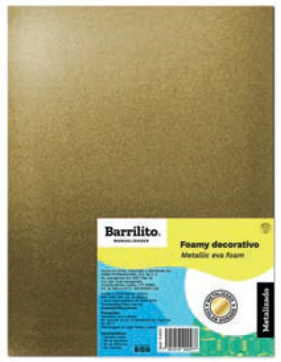 Foamy Carta Metalizado Dorado Carta Barrilito® EVA03 [Pieza]