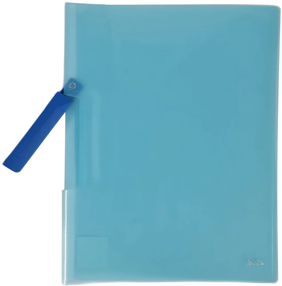 Fólder Plástico c/Clip Clip Lateral Libreto Azul Carta Irasa® LB-9051 [Pieza]