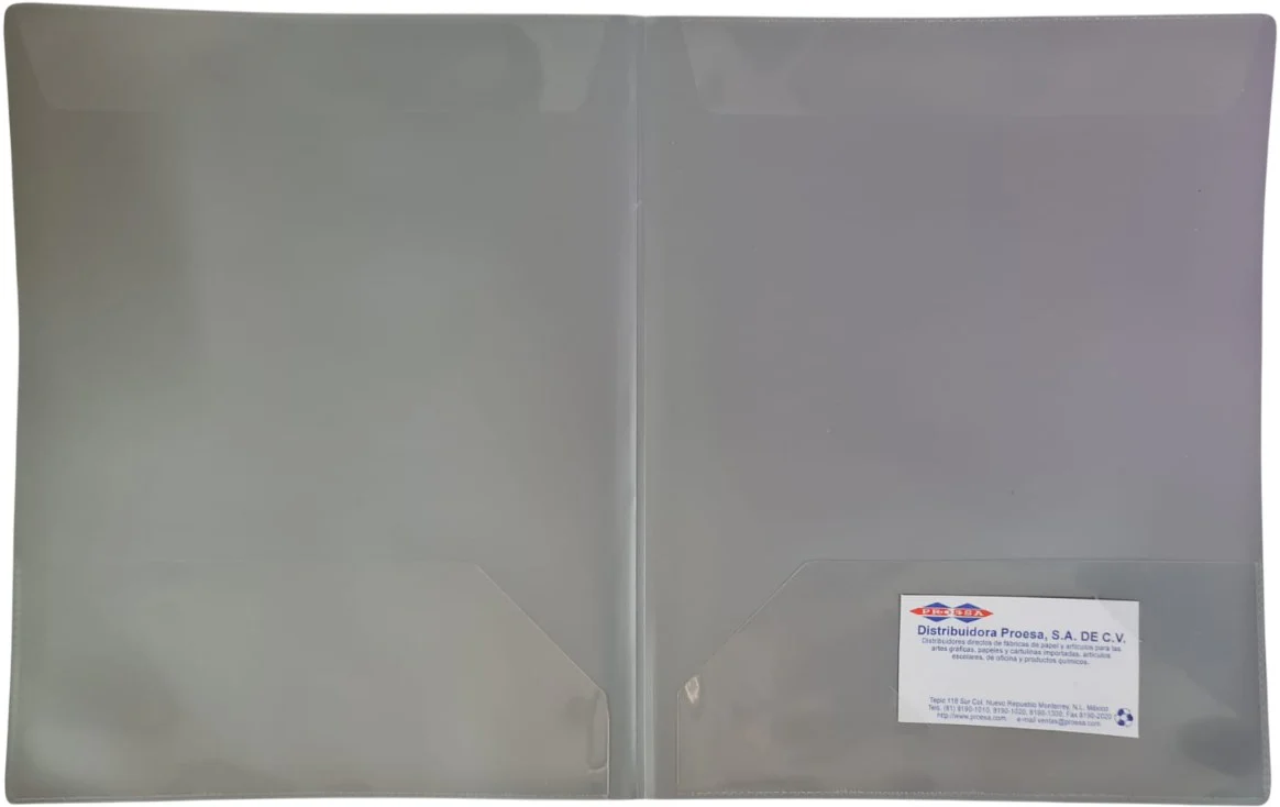 Fólder Plástico Portadocu Kanguro Doble Solapa Gris Plata Carta Kinera® 320PT [Pieza] - Image 2
