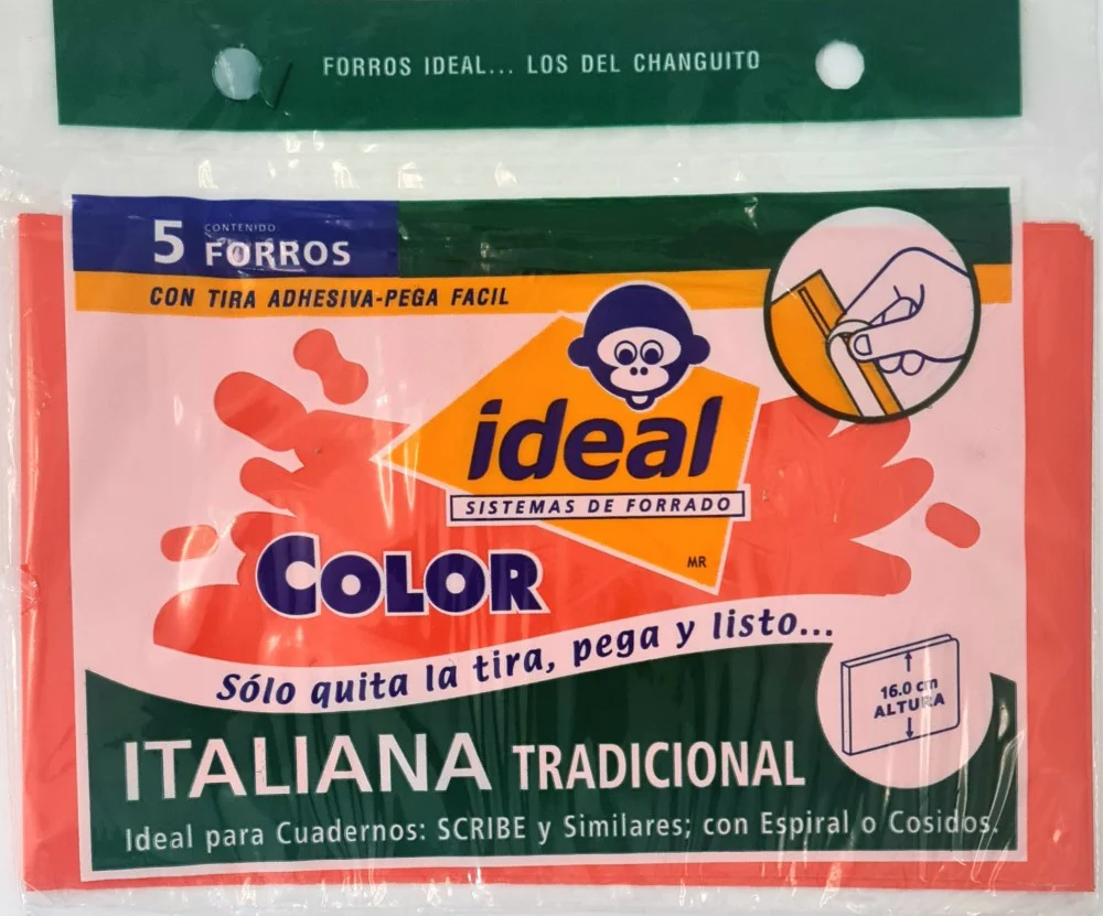 Forro p/Cuaderno Polietil  c/5  16cm  F/ItalianaTradici.Cal.400 Ideal® [Bolsa] - Image 5