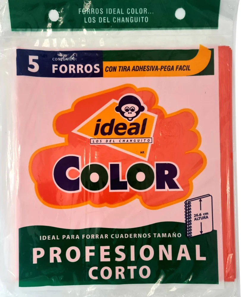 Forro p/Cuaderno Polietil  c/5  26.5cm Profesional Corto Cal.400 Ideal® [Bolsa] - Image 5