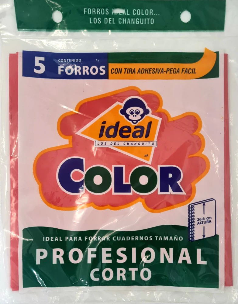 Forro p/Cuaderno Polietil  c/5  26.5cm Profesional Corto Cal.400 Ideal® [Bolsa] - Image 6