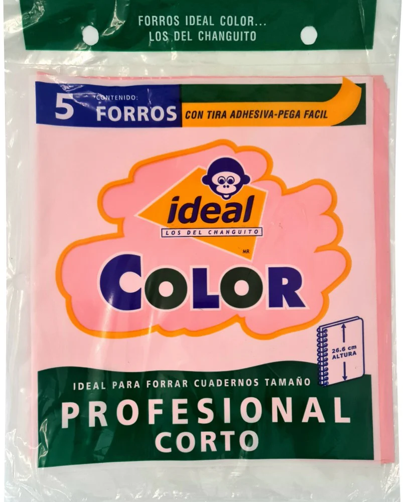 Forro p/Cuaderno Polietil  c/5  26.5cm Profesional Corto Cal.400 Ideal® [Bolsa] - Image 7