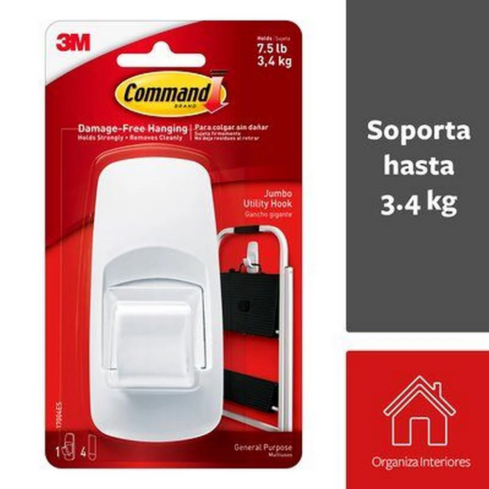 Gancho Command™ Autoadherible Jumbo 3M® 17004ES [Pieza]