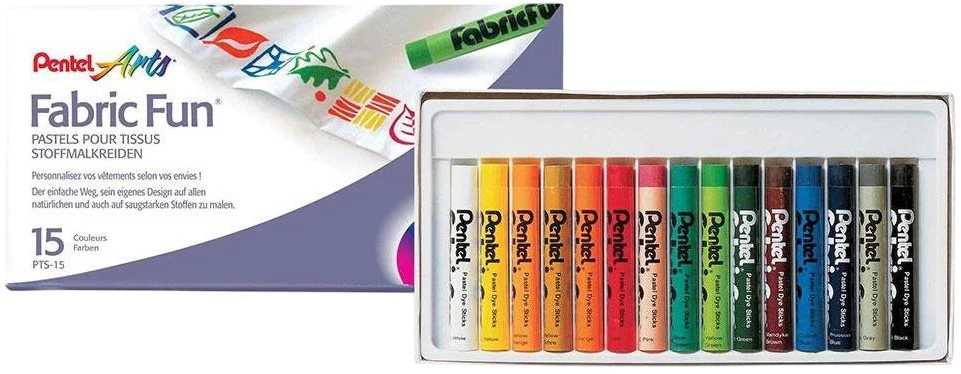 Gis p/Arte  Colores Pastel para Tela Pentel® [Estuche]