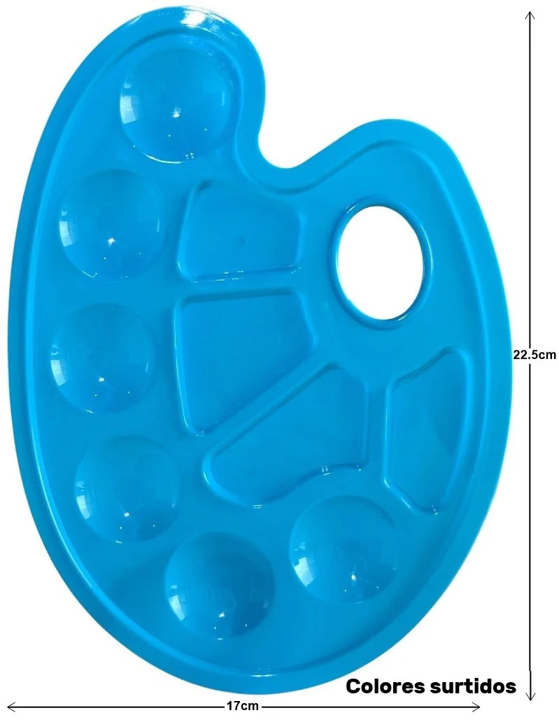 Godete de Plástico Paleta colores variosTS-6 10 Cavidades 22.5×17cm D'novac® AC002Z [Pieza]