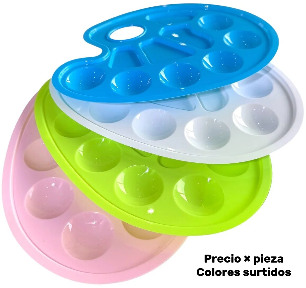 Godete de Plástico Paleta colores variosTS-6 10 Cavidades 22.5×17cm D'novac® AC002Z [Pieza] - Image 2