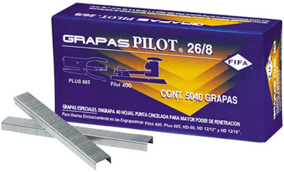 Grapa Estándar Pilot® 8mm c/5040 Fifa® 26/8-C [Caja]