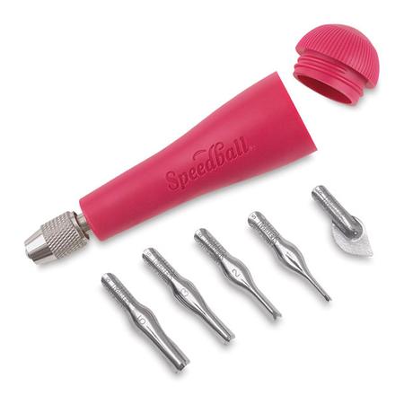 Gubia p/Tallado Juego (1) Mango + 5 navajas Speedball® 4131 [Conjunto]