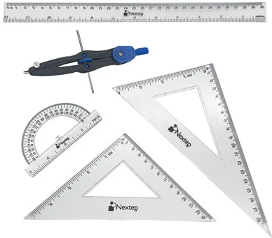 Juego de geometría c/Compás Transparente Nextep® NE-024C [Pieza] - Image 2