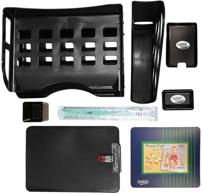 Kit de Oficina Charola,PortaClip,Tabla Negro 9 Piezas Sablón® 5425NE [Pieza] - Image 3