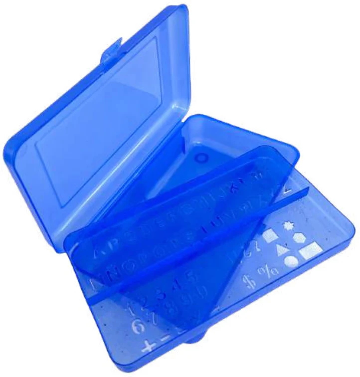 Lapicera Caja Plástica c/Plantilla Colores 20×12×5½cm D`Art® [Pieza] - Image 3