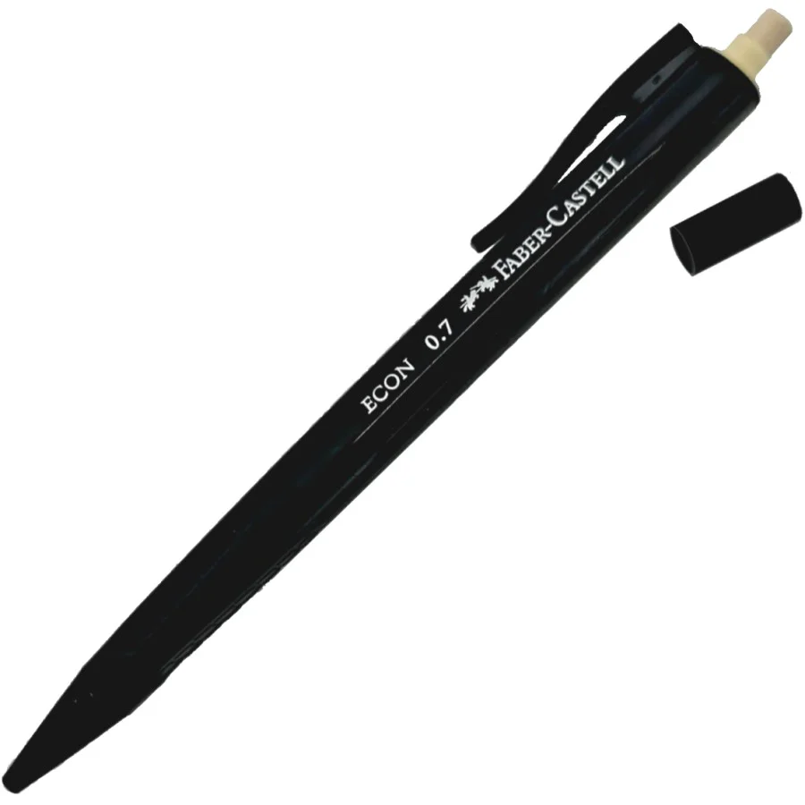 Lapicero ECON™ Triangular 0.7mm Negro c/borrador Faber-Castell® 135110 [Pieza] - Image 2