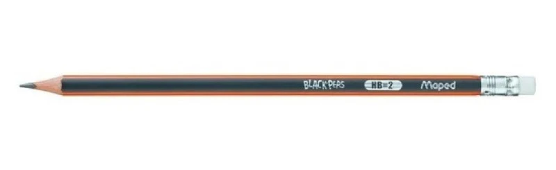 Lápiz Grafito Triangular Black Peps HB #2 Naranja-Gris Maped® 851721 [Pieza]