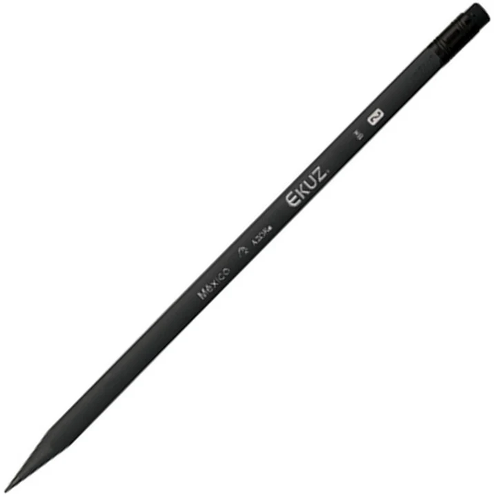 Lápiz Grafito Triangular Ekuz Triangular #2 Negro AZOR® 1010TRP [Pieza]