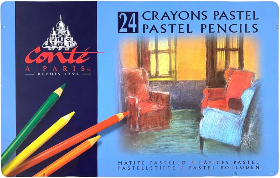 Lápiz p/Arte Crayons Pastel c/24 Colores Conté à Paris® 5444 [Estuche]
