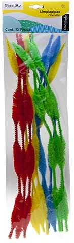 Limpiapipas Ondulado c/12 colores 0.4×29cm Barrilito® P003 [Pieza]