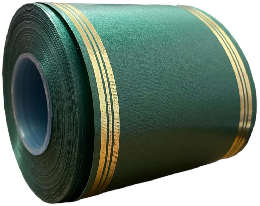 Listón Cerimony LAME Verde 80mm×50m Bolis® 565182110 [Pieza]