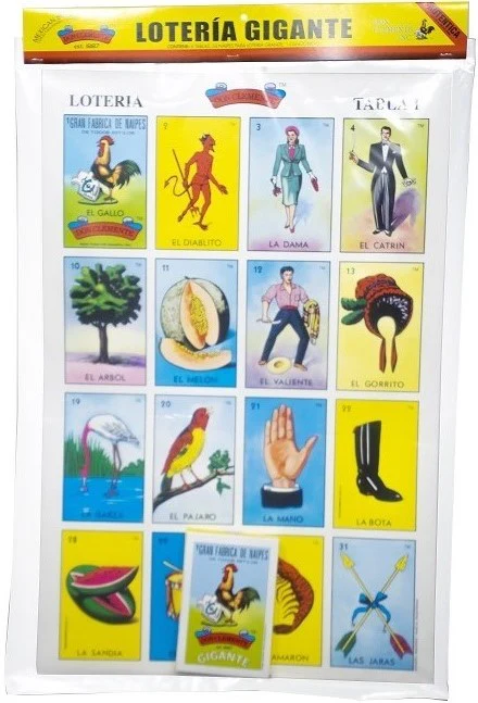 Lotería 1 Juego de Naipes Gigante c/6 Tablas Gigantes 43×62cm Gallo® 17948 [Bolsa]