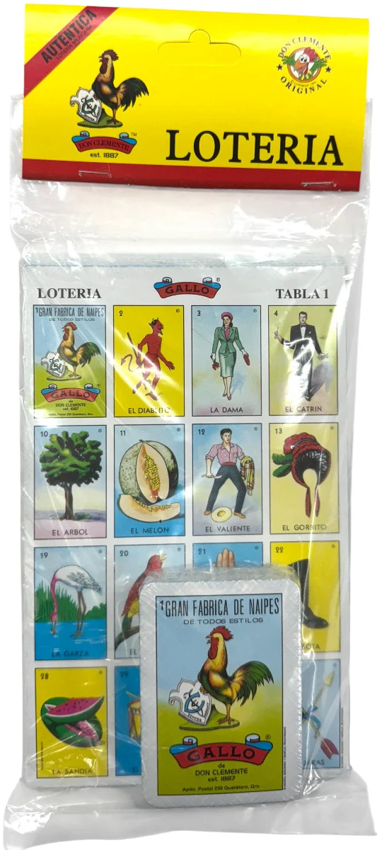 Lotería 1 Juego de Naipes Grande c/10 Tablas Chicas 13.5×21.5 Gallo® 17277 [Bolsa]