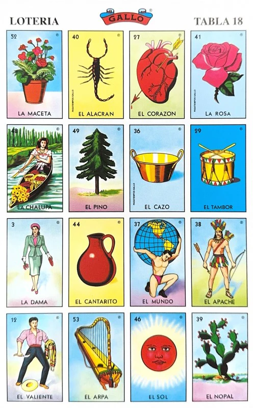 Lotería 1 Juego de Naipes Grande c/20 Tablas Chicas 13.5×21.5 Gallo® 17279 [Bolsa] - Image 21