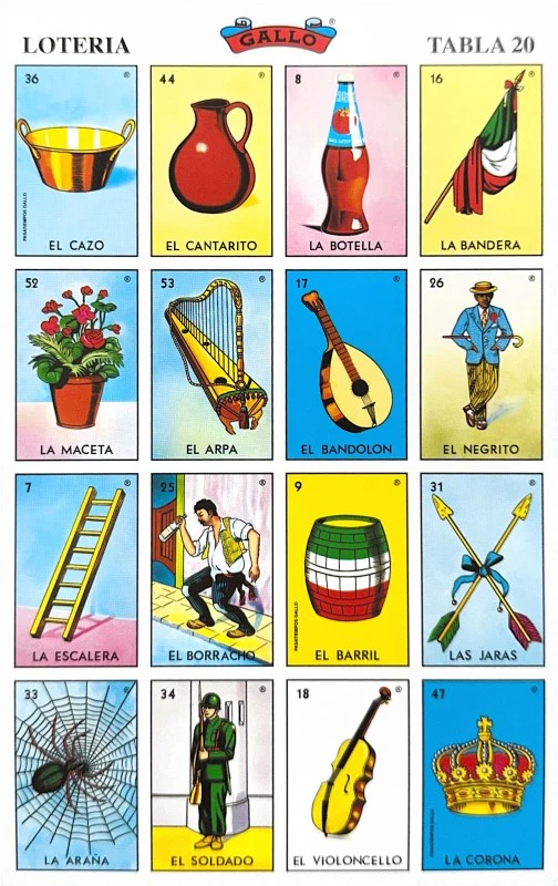 Lotería 1 Juego de Naipes Grande c/20 Tablas Chicas 13.5×21.5 Gallo® 17279 [Bolsa] - Image 23