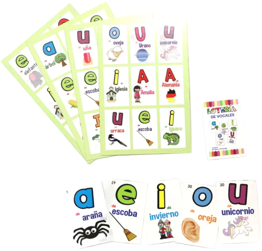 Lotería de Vocales 32 tarjetas c/10 Tablas 13.5×20cm DaccArT® [Bolsa] - Image 3