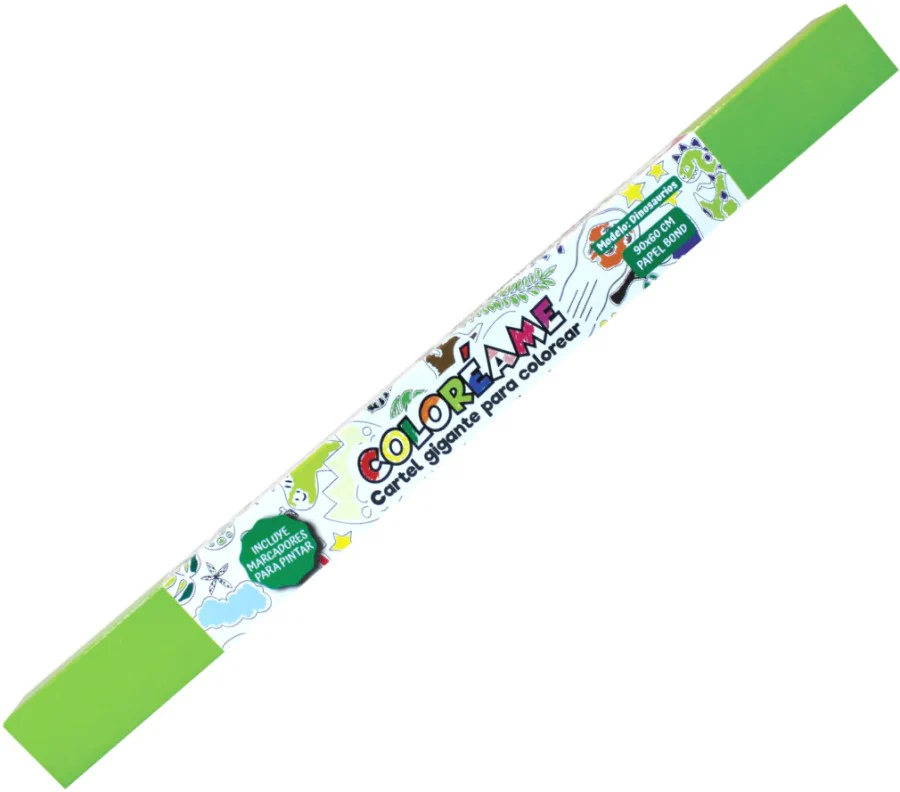 Material Didáctico Cartel p/Colorear Gigante Dinosaurios 90×60cm DaccArT® [Pieza]