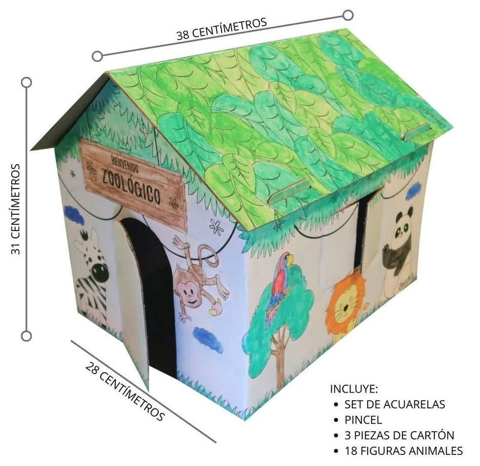 Material Didáctico Casita Coloréame Zoológico DaccArT® [Pieza]