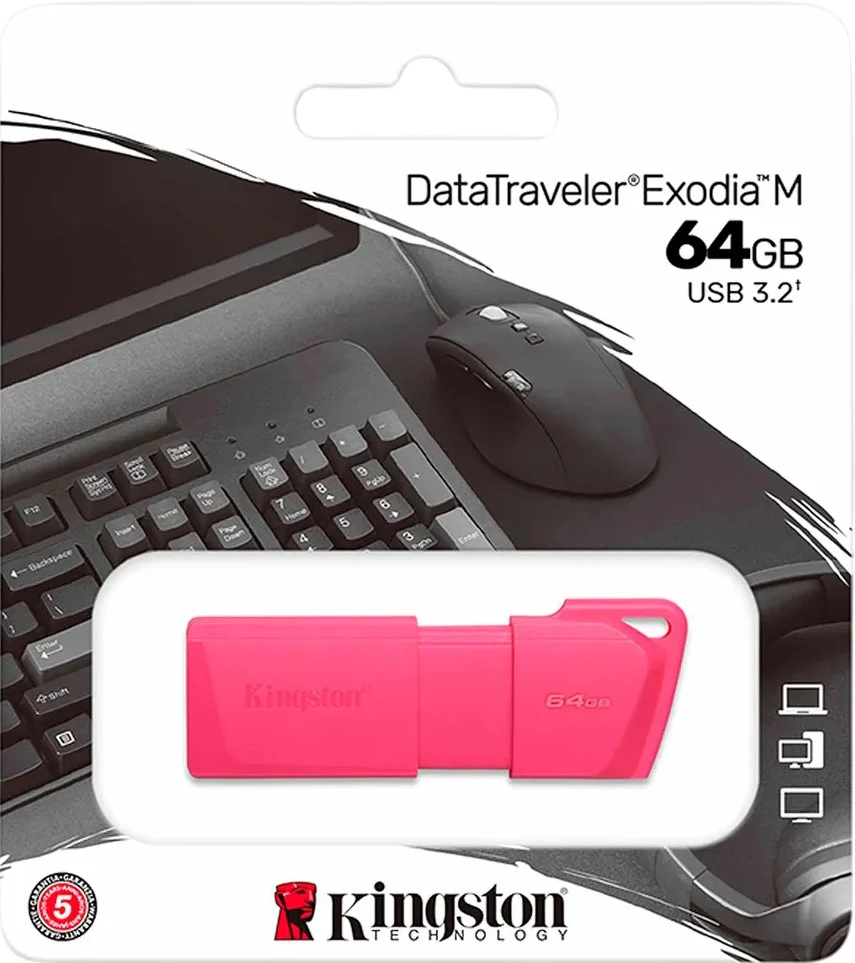 Memoria USB 3.2 Gen1 DataTraveler® 64gb Rosa Exodia™ Kingston® KC-U2L64-7 LN [Pieza] - Image 2