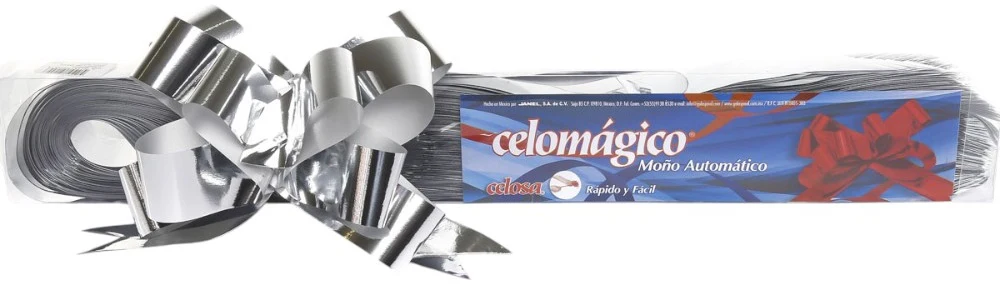 Moño Celomagico 594 Liso Metálico Gigan Plata 22 c/50 Janel® 5940000122 [Caja] - Image 3