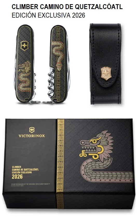 Navaja Limited Edition Climber Quetzalcóatl 91mm Negro-Oro 2026 Victorinox® 1.3703.3-X6 [Pieza] - Image 2