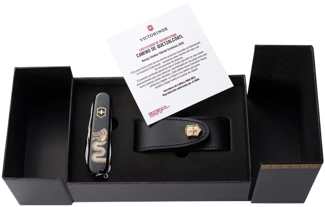 Navaja Limited Edition Climber Quetzalcóatl 91mm Negro-Oro 2026 Victorinox® 1.3703.3-X6 [Pieza] - Image 3