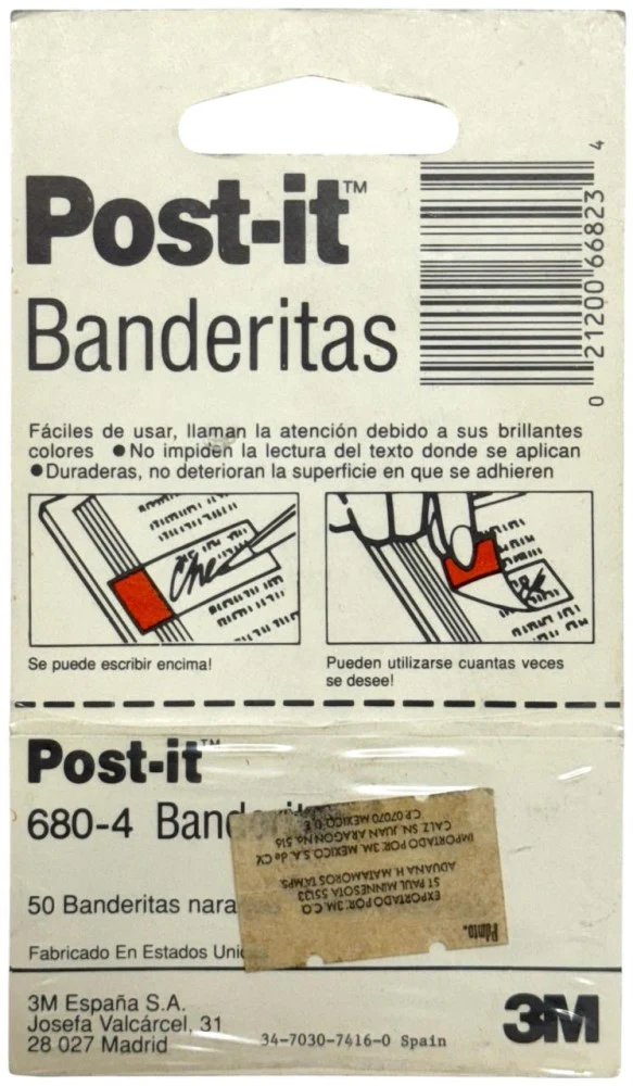 Notas Adhesivas (bandera) Post-It® c/50 Naranja 1×1.7" 3M® 680-4 [Pieza] - Image 3