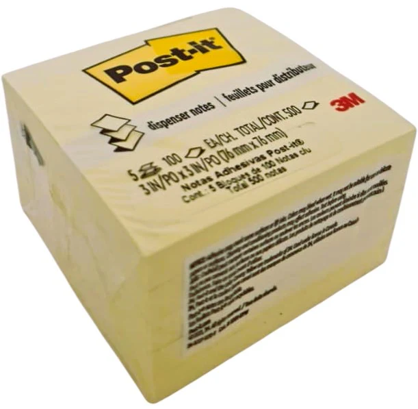Notas Adhesivas Repuesto Post-It® Pop-up 5b c/100h 500hj Amarillo 3×3" 3M® R330 [Paquete]