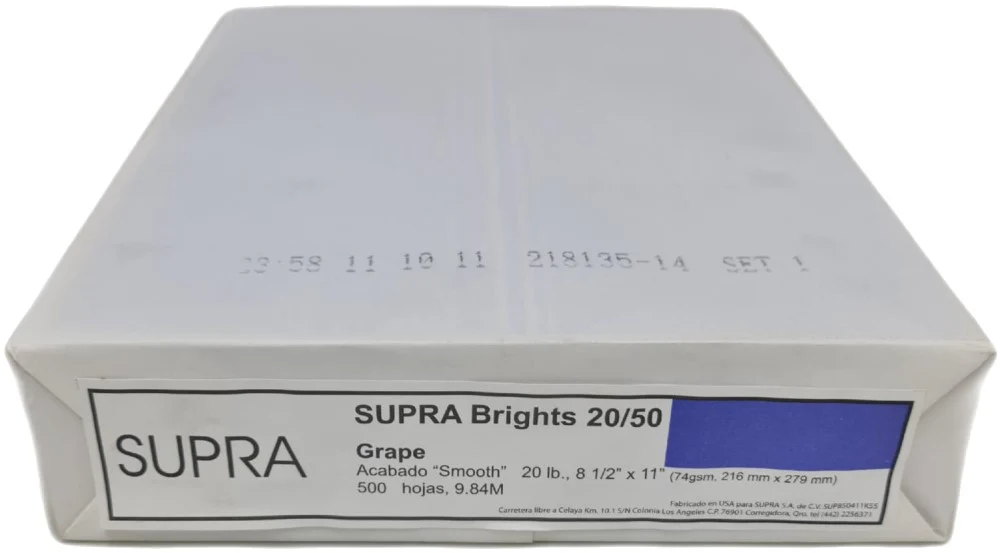 Papel Bond Color Brights  38.5k Carta 80g Paquete c/500 PaperLine®/Supra® [Resma] - Image 6