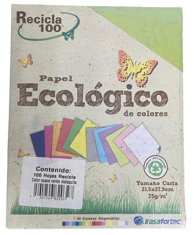 Papel Bond Color  Carta Recicla 100 Irasa® [Cien hojas/Paquete/Resma] - Image 25