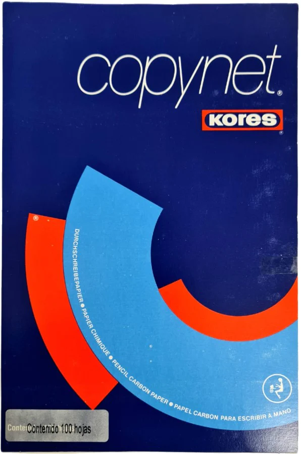 Papel Carbón Copynet c/100 Azul Oficio Kores® [Caja]