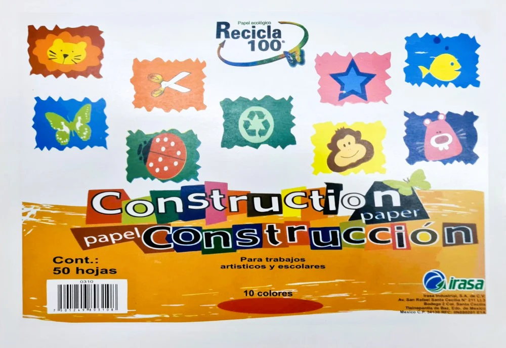 Papel Construpack Block 50Hjs Colores (10) DobleOfici Irasa® 0310 [Bloque] - Image 2