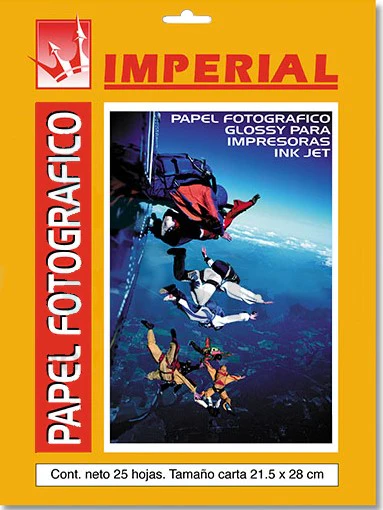 Papel Fotográfico c/25 Glossy Carta Imperial® 8493 [Paquete]