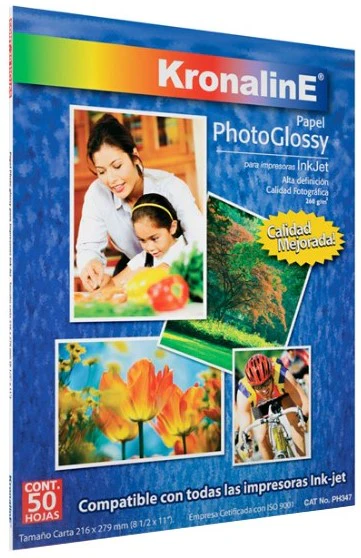 Papel Fotográfico Photoglossy Inkjet c/50 Carta 260g KronalinE® PH346 [Paquete] - Image 2