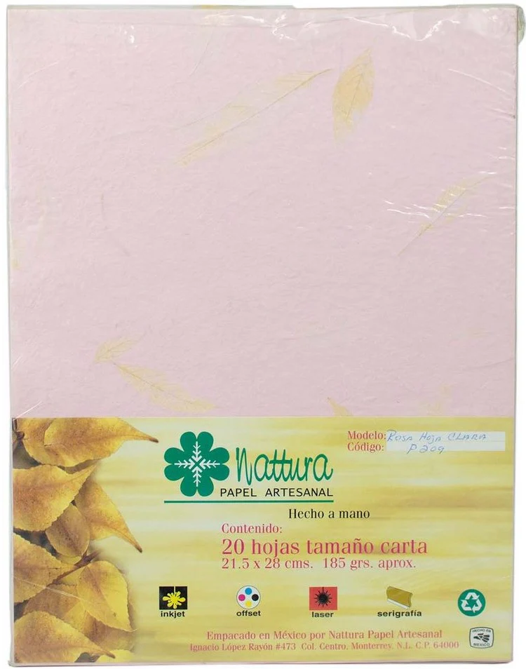 Papel Hecho Mano  185g c/20 Hojas  Carta Nattura® [Paquete] - Image 20