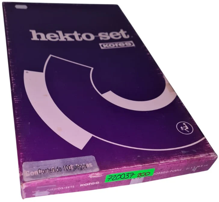 Papel Hectográfico Hecto Tiro Corto c/100 Morado 216 215×368mm Kores® [Paquete] - Image 4