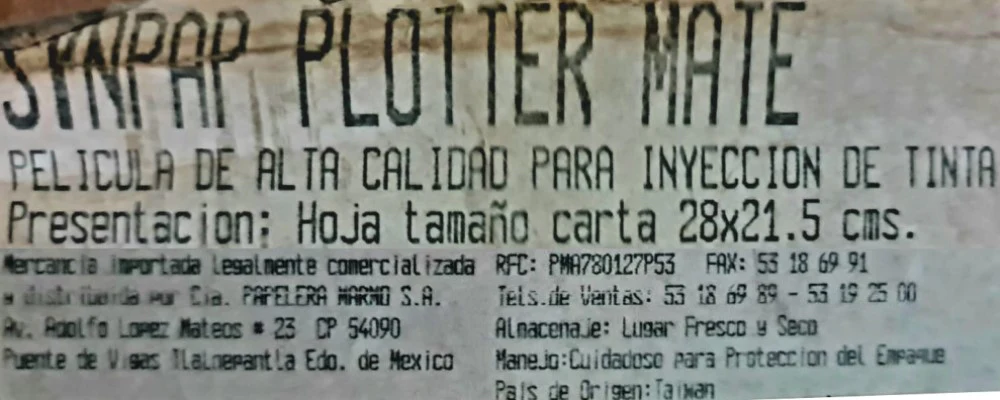 Película Poliéster Hoja Synpap InkJet 1/cara Mate 180microne Carta Marmo® [Hoja] - Image 2