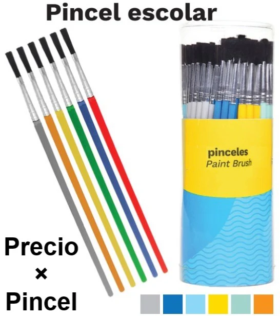 Pincel p/Manualidades Escolar Cal 1-6 Barrilito® KPE6 [Pieza]